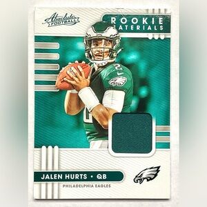 JALEN HURTS ROOKIE MATERIALS PATCH | 2020 PANINI-ABSOLUTE FOOTBALL!